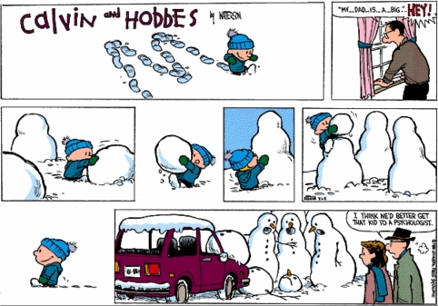 calvin and hobbes snowmen. calvin amp; hobbes « The VAULT